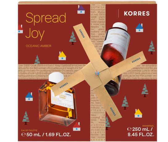 Korres MenS Gel Set Spread Joy Oceanic Amber Eau De Toilette 50Ml + Showergel Oceanic Amber Shower Gel Oceanic Amber 250Ml