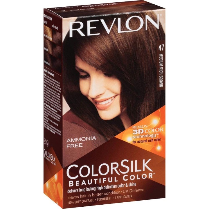 Revlon ColorSilk Hair Color [47], Medium Rich Brown