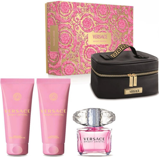 Versace Bright Crystal Women's Set with Body Lotion 90ml EDT + Shower gel 100ml + body lotion 100ml