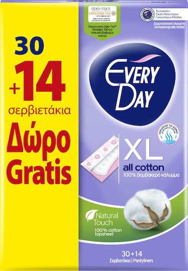 Every Day All Cotton XL Sanitary Napkins 30pcs & 14pcs