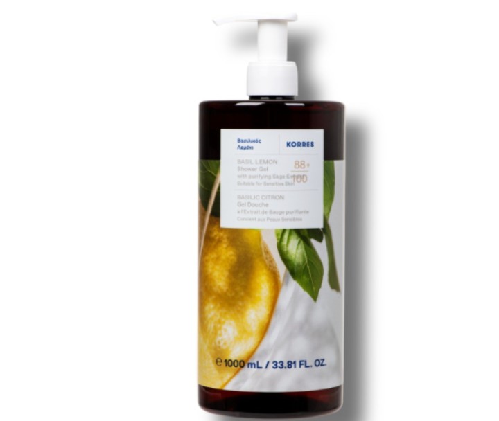 Korres Korres Shower Gel Basil Lemon, 1L