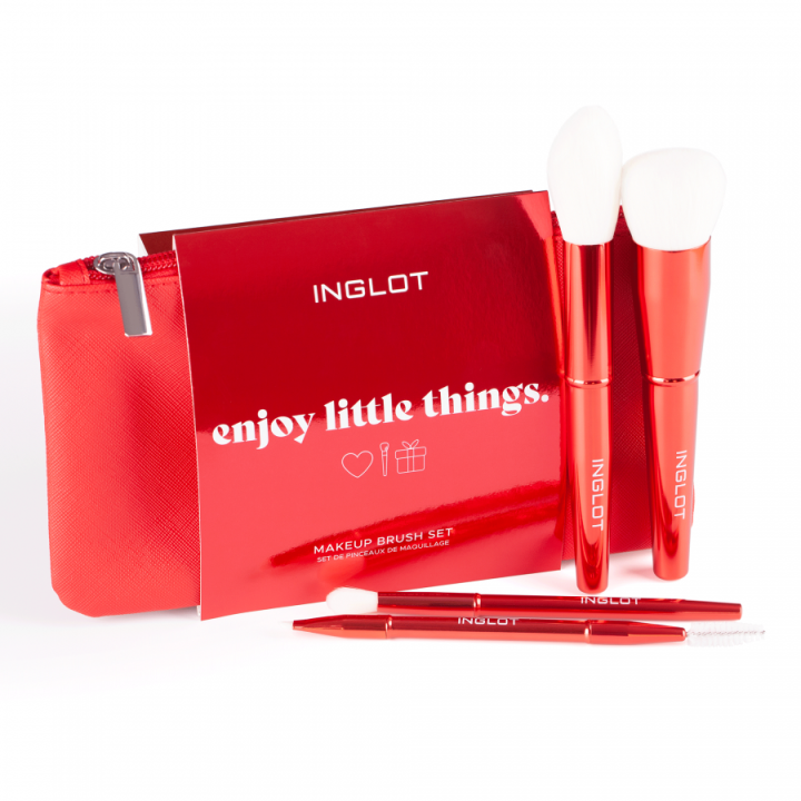 INGLOT ENJOY LITTLE THINGS BRUSH SET WITH MAKEUP BAG – Brush set with makeup bag, limited edition