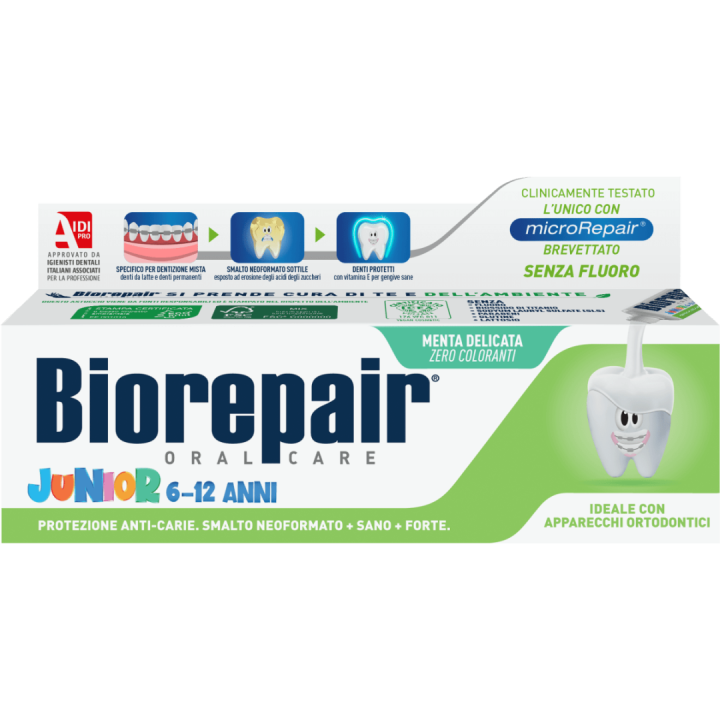 Biorepair Junior Menthol flavoured toothpaste for children 6-12 years 75 ml