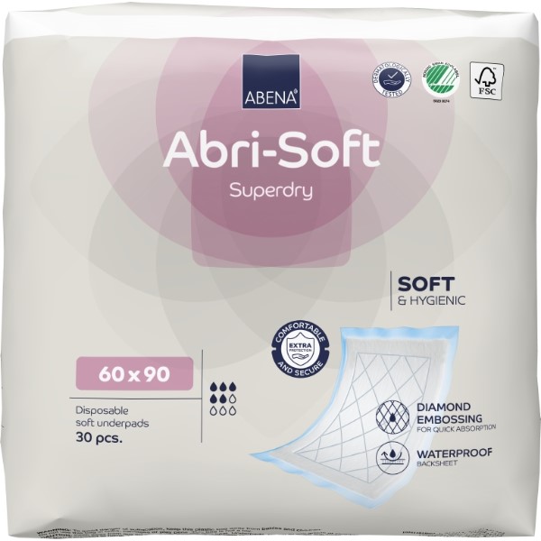 Abena (Abri – Soft) Superdry, Underpads, 30 x 60x90cm
