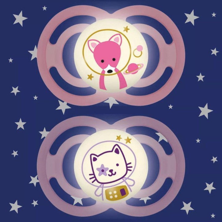 MAM PERFECT NIGHT Pacifier 6+ DPACK PINK