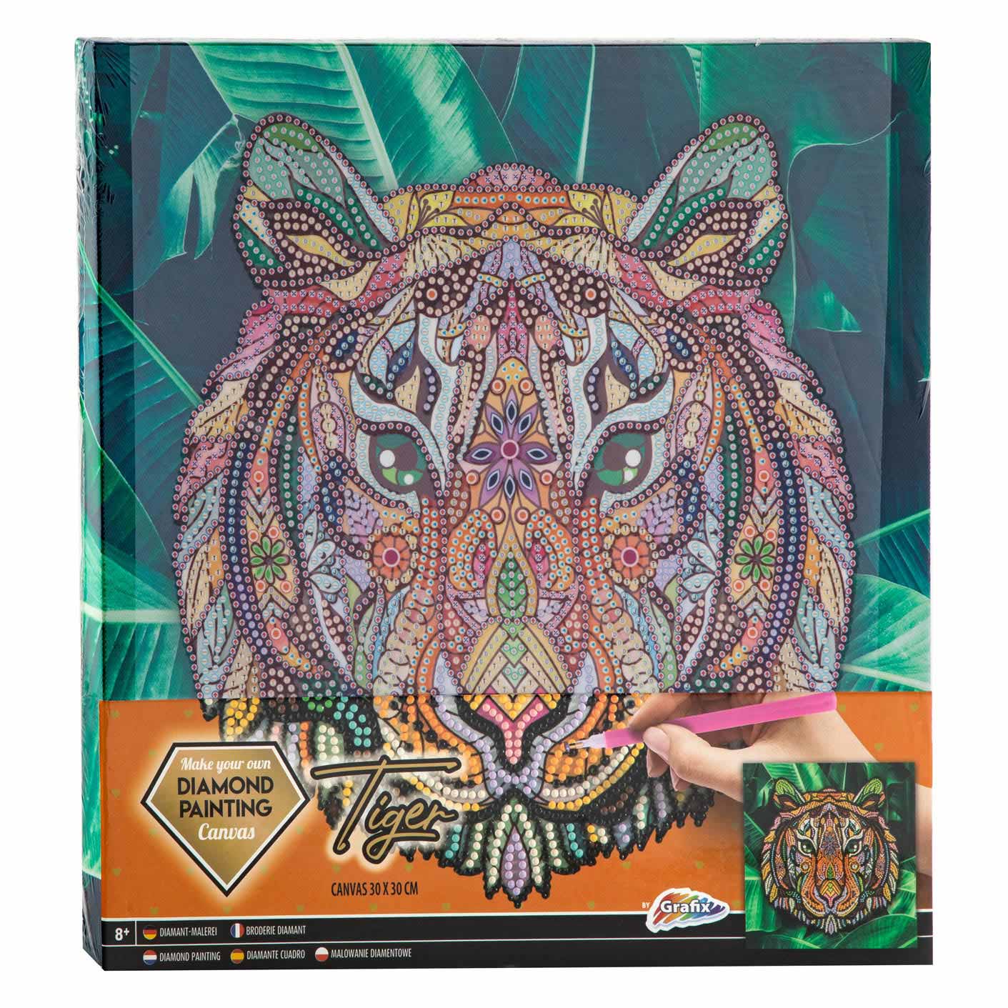 Diamond painting canvas 30x30cm lion