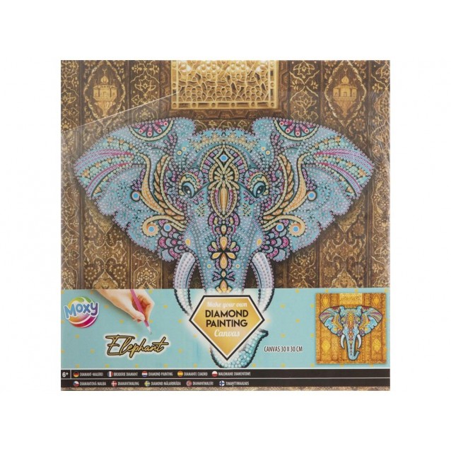 Diamond painting canvas 30x30cm elephant