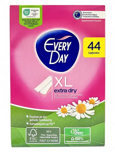 Every Day Xl Extra Dry Pantyliners 44Pcs