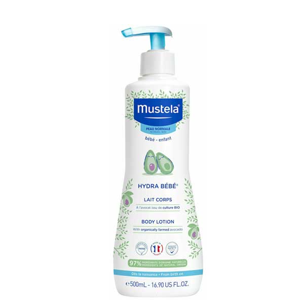 Mustela Hydra Bebe Baby Body Moisturizing Cream with Organic Avocado 500ml