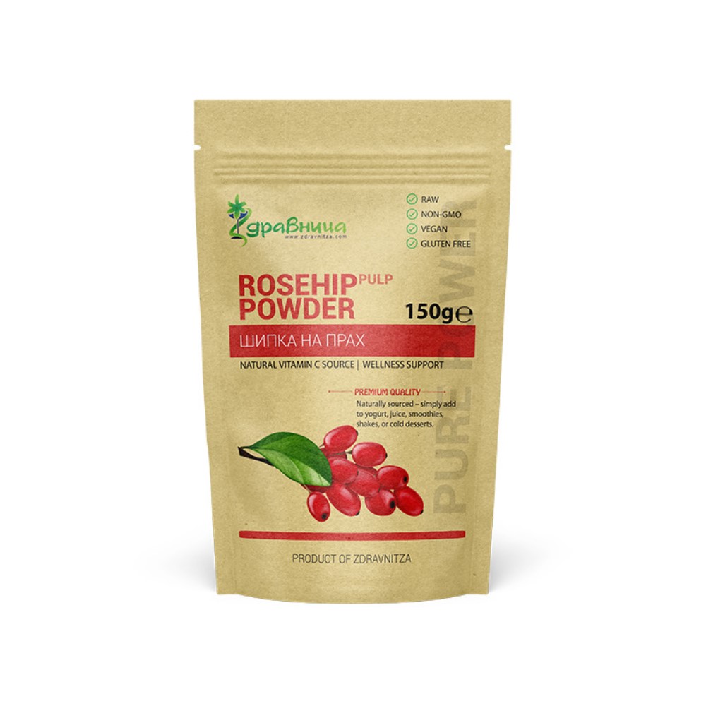 Rosehip (Fruit) Powder, Pure, Zdravnitza, 150 G
