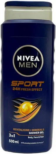 Nivea Men Sport 24h Fresh Effect 3 In 1 Shower Gel 500ml