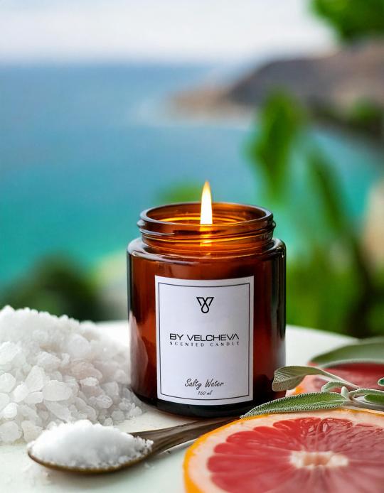 Salty Water Aroma Candle L - 500ml - 60 Hours
