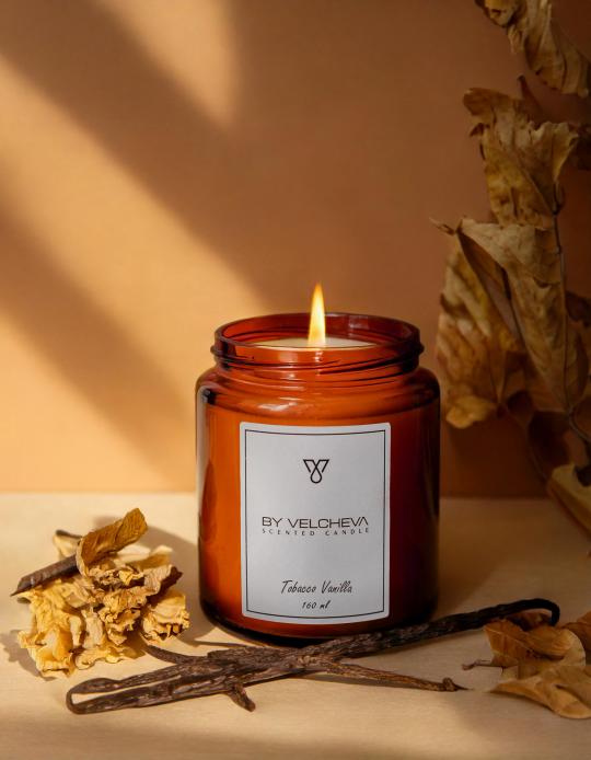 Tobacco Vanilla Aroma Candle L - 500ml - 60 Hours