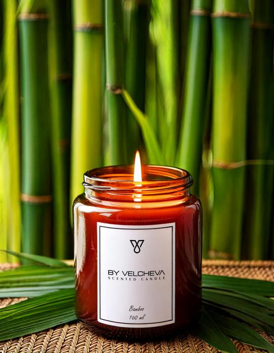 Bamboo Aroma Candle L - 500ml - 60 Hours
