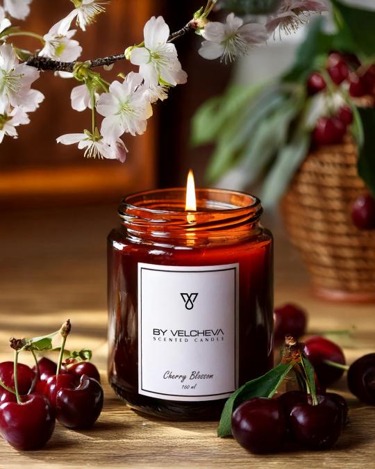 Cherry Blossom Aroma Candle L - 500ml - 60 Hours