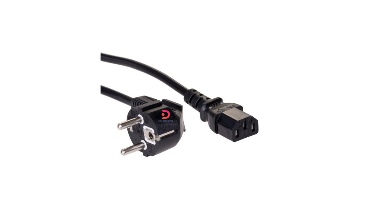 354P#DM®Computer PC Power Cable 1.5 Meter – Black – Bundle