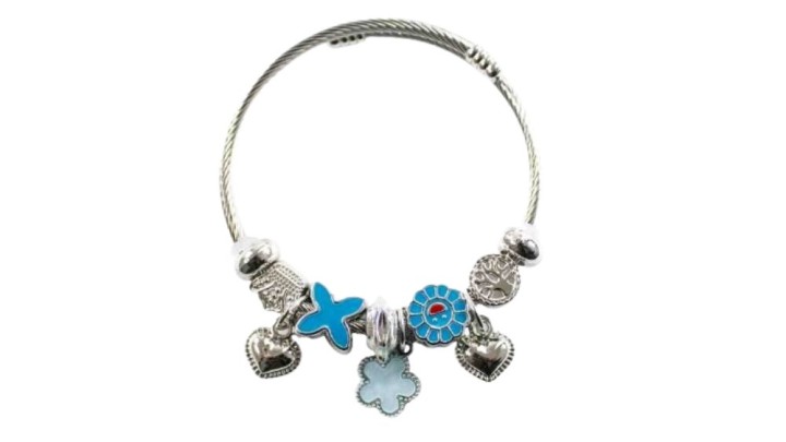 💫 Pandora Style Bracelet –Floral light blue