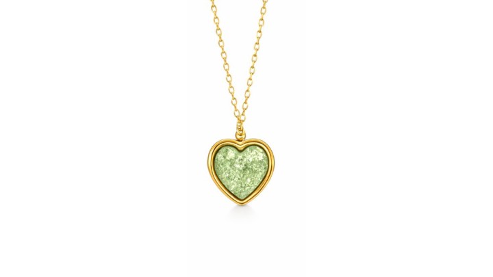 Heart Crystal Pendant Necklace – Green