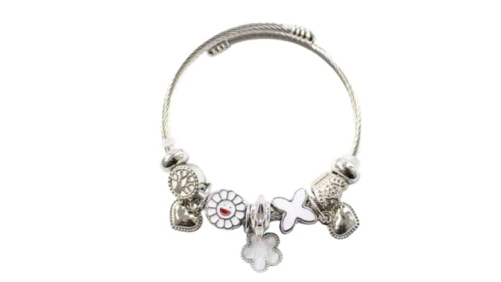 💫 Pandora Style Bracelet –Floral white