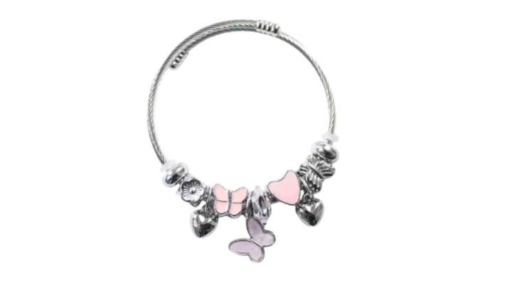 💫 Pandora Style Bracelet –pink butterfly