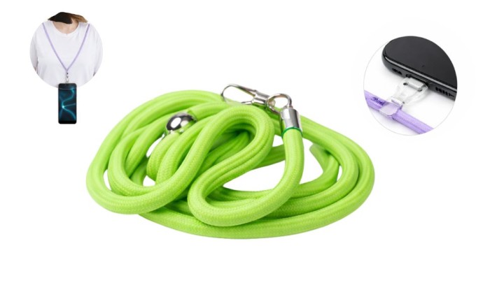 Universal Braided Lanyard with Metal Clip – Light green