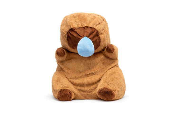 Giant Capybara Plush Toy with Blue Nose – 80 cm