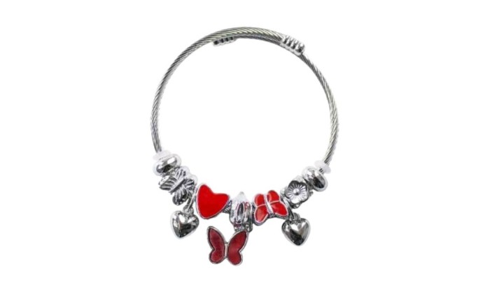 💫 Pandora Style Bracelet –red butterfly