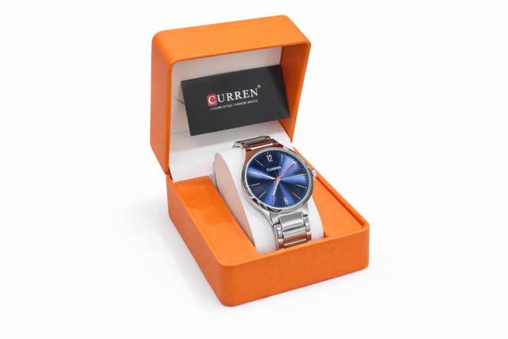 Curren Men’s Classic Stainless Steel Watch – Blue Dial