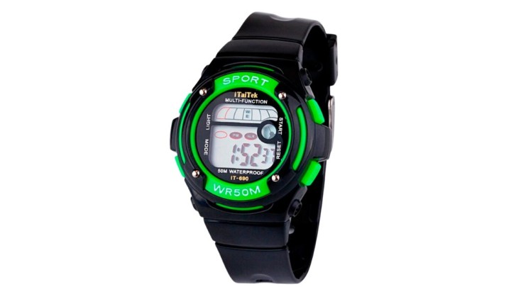 Black & Green Sport Digital Watch – 50M Waterproof