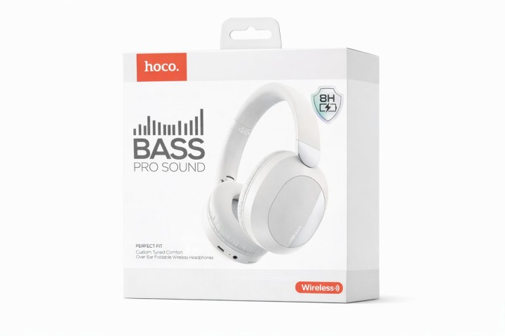 HOCO Wireless Over-Ear Headphones with Bass Pro Sound & 8H Playtime