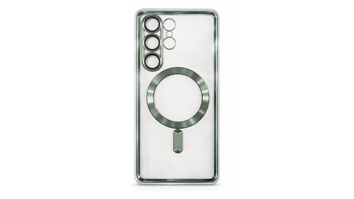 Magnetic Clear Case with MagSafe for Samsung S25 Ultra– Green