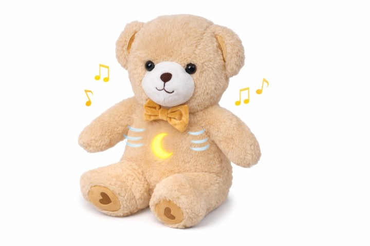 Breathing Teddy Bear with Night Light & Lullabies