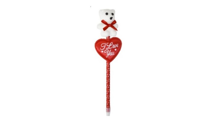 I Love You” Teddy Bear Pen – Cute Romantic Gift & Valentine’s Day Accessory