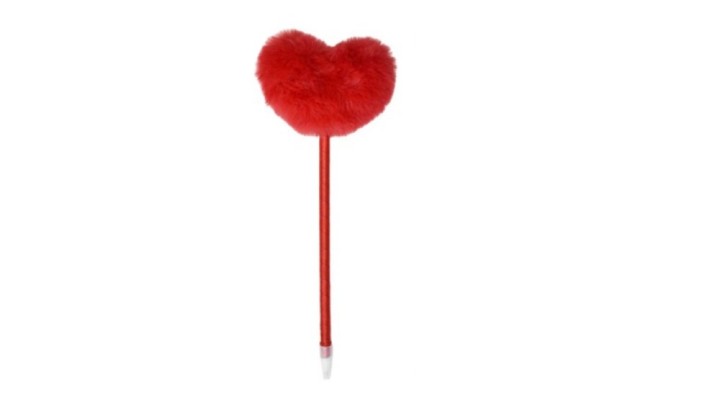 Fluffy Heart Pen – Cute Romantic Pen Gift for Valentine’s Day