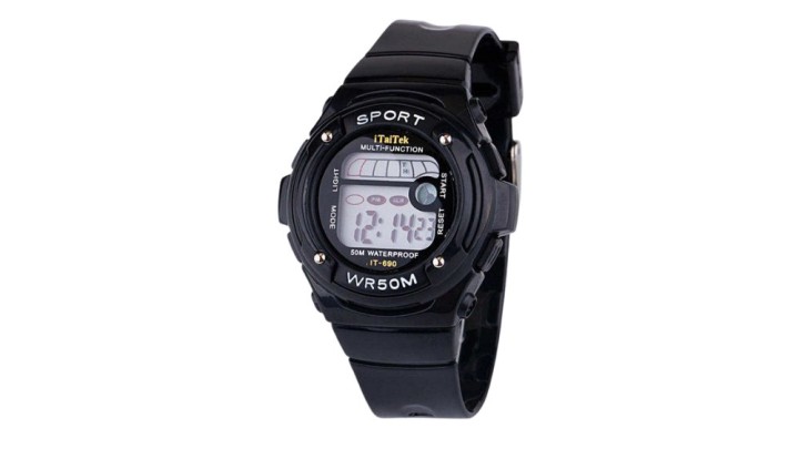 Classic All Black Sport Digital Watch – 50M Waterproof