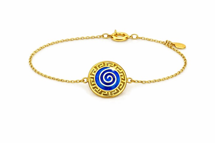 Greek Spiral Bracelet – Stainless Steel gold