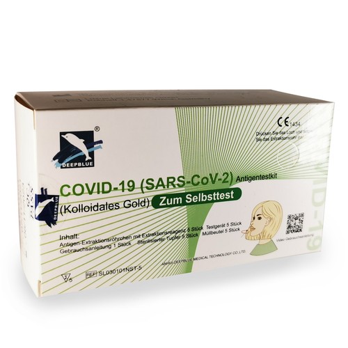 Deepblue Corona Covid-19 Antigen Test Kit - Nasal Self Test, 5 Pack
