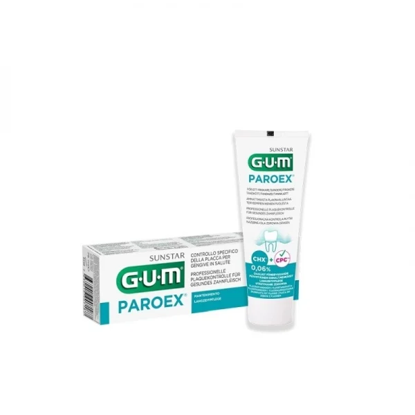 Gum 1750 Paroex Toothpaste 0.06% Chx + 0.05% Cpc Daily Use Toothpaste with Antibacterial Action 75ml