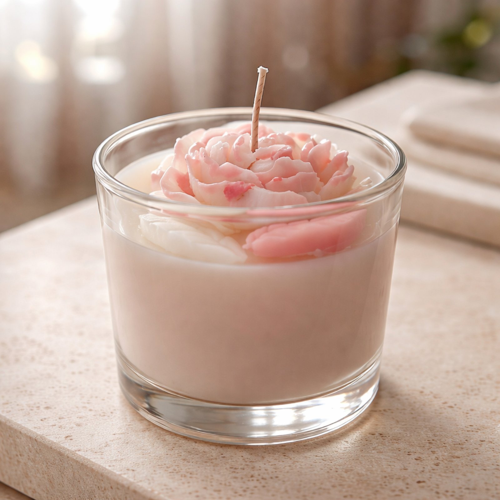 SCENTED SOY CANDLE  ROSE