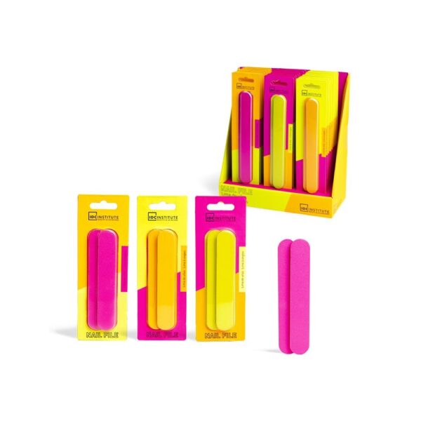 Idc Institute Neon Precision Nail File – 240/240 Grit – Double-Sided For Natural Nails