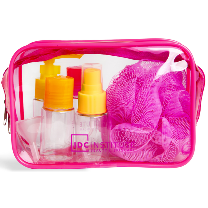 Idc Institute Neon Travel Skincare Set - Bright And Portable Mini Body Essentials