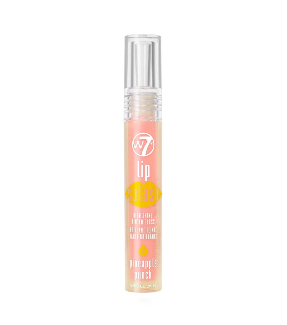 W7 Lip Splash Shine Gloss Pineapple Punch 10M! 10Ml