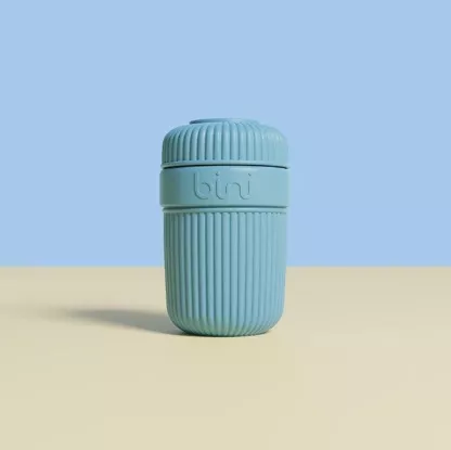 Portable and bio-sourced mug, 350 ml - Blue
