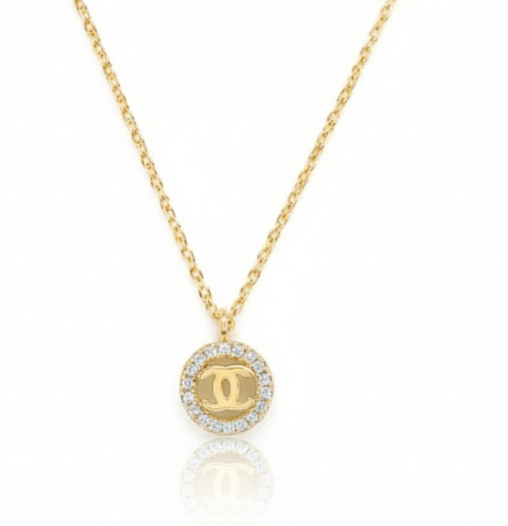 Classic Medallion Necklace (Gold plated Silver 925)