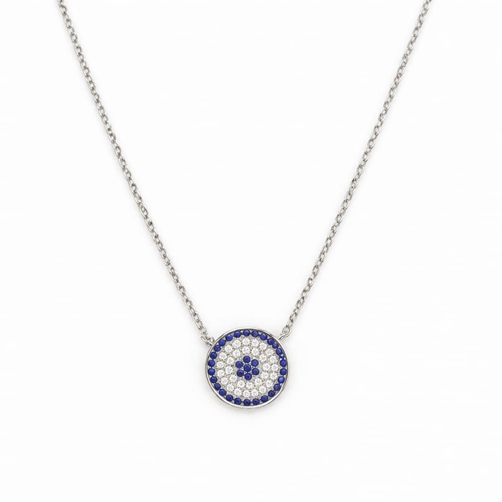 Blue Aura Eye Necklace (Silver 925)