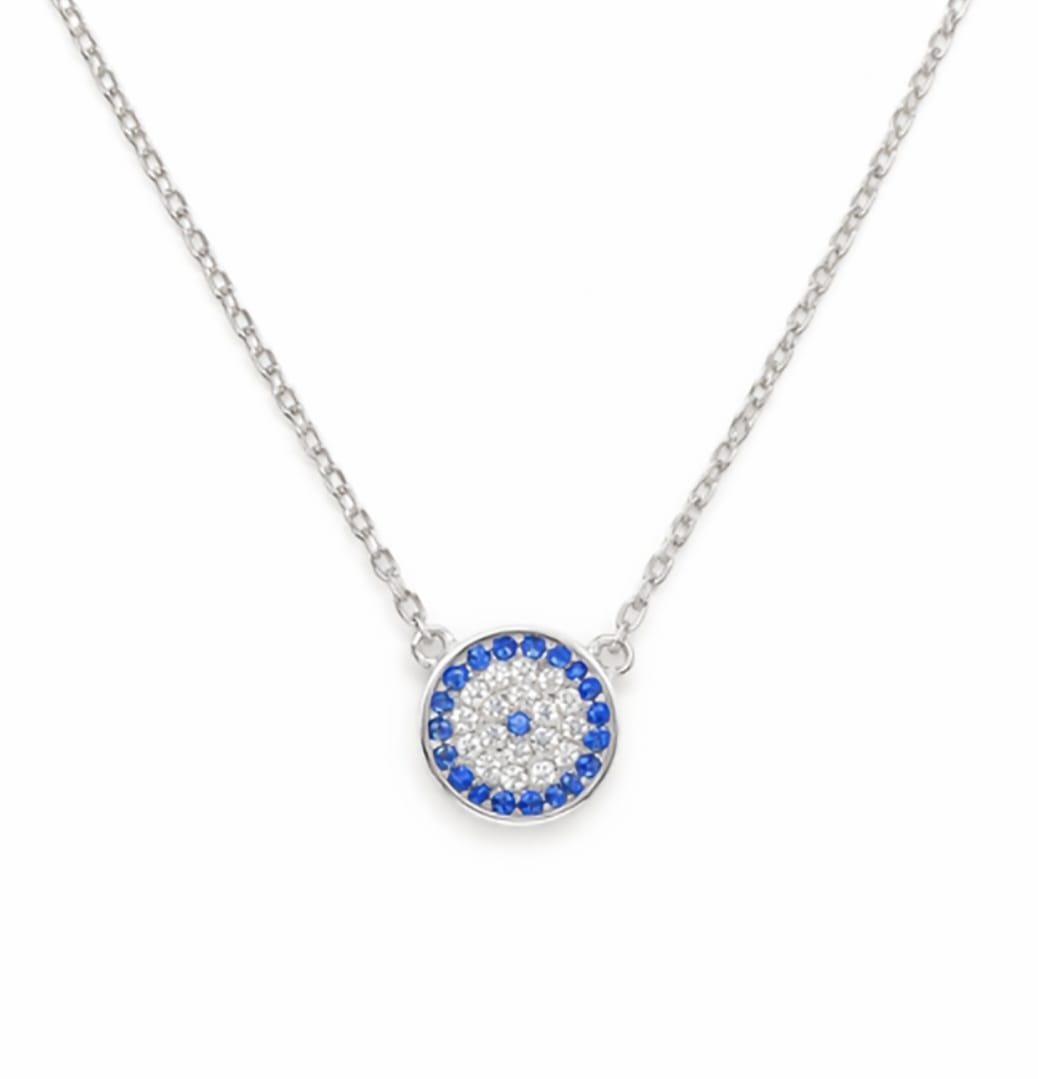 Sapphire Eye Necklace (Silver 925)