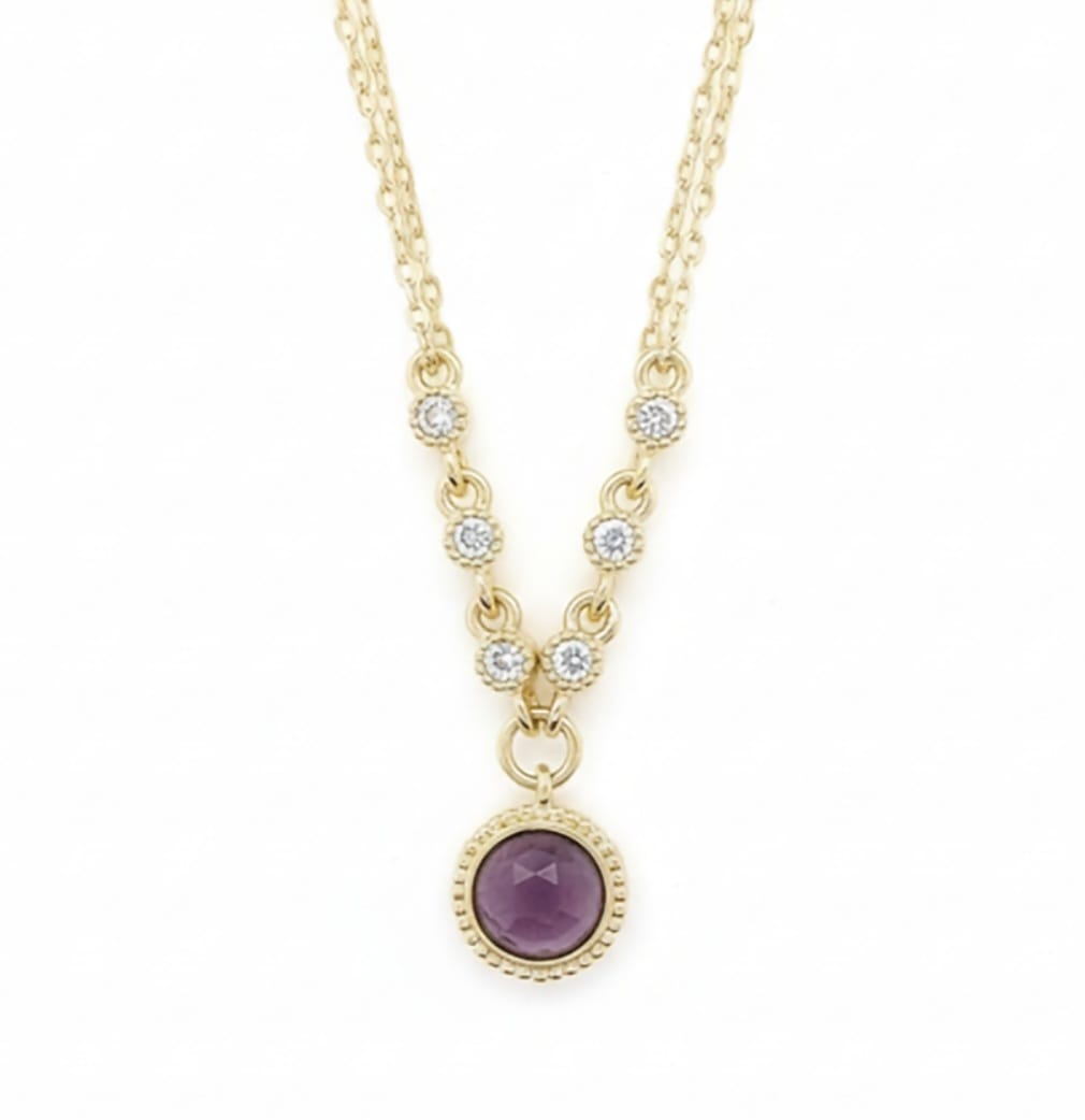Amethyst Charm Necklace