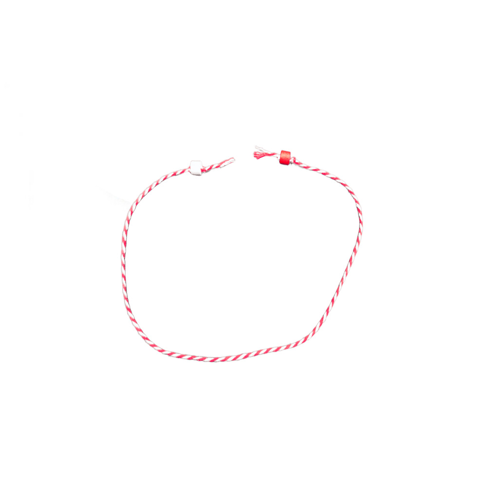 Martenitza For Hand With Wooden Elements At The Ends, Tria Enniaria