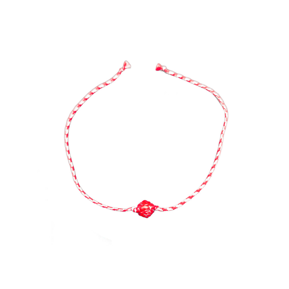 Martenitza For Hand With Bead Rose, Tria Enniaria