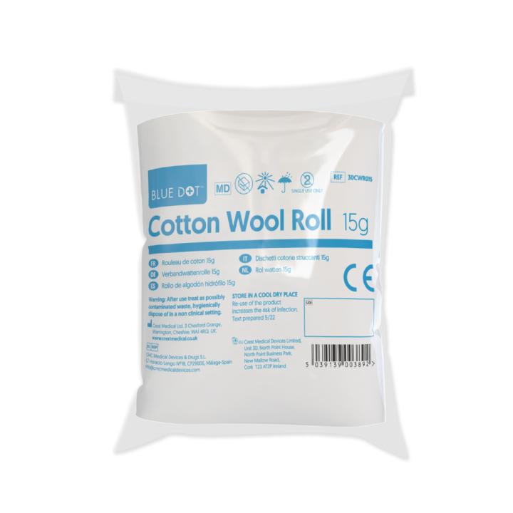 Blue Dot 15g Cotton Wool Roll 5CMX4.5M